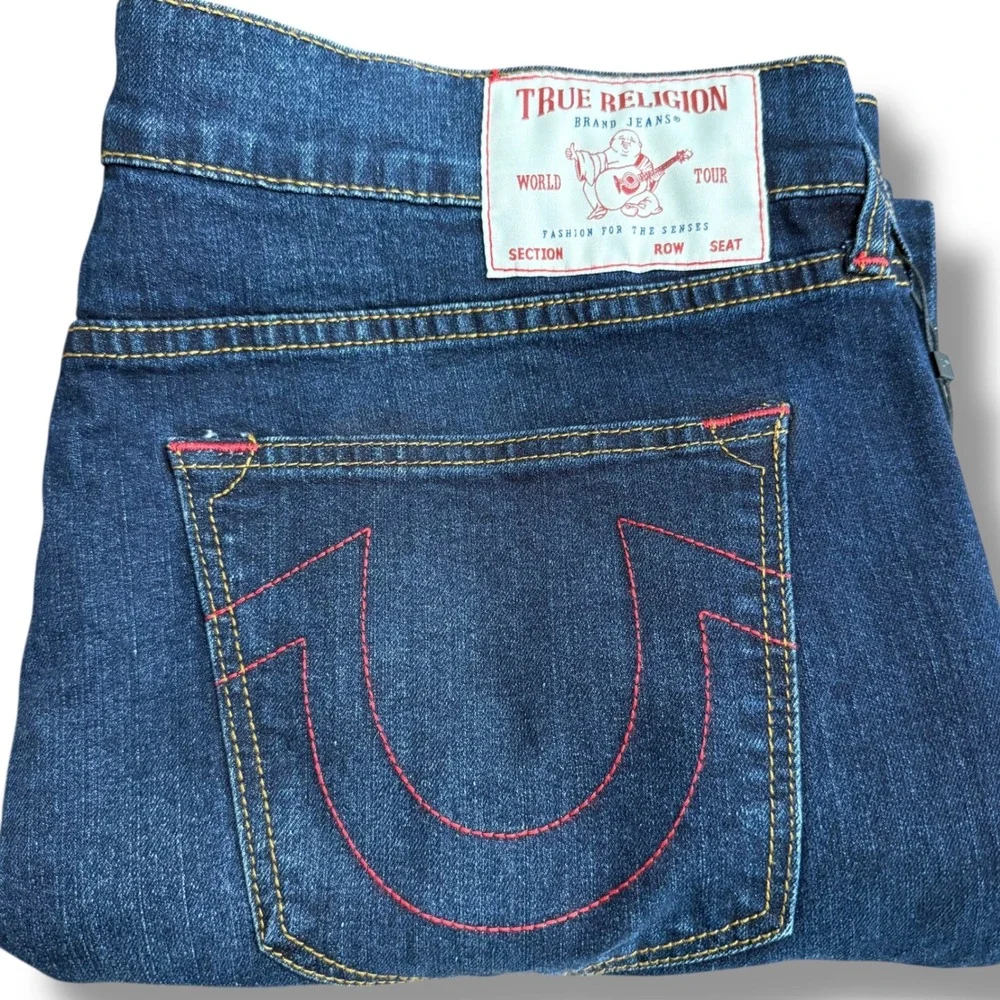 True Religion Geno Relaxed Slim Men Jeans W36 L32 (38x32)‎ Dark Wash